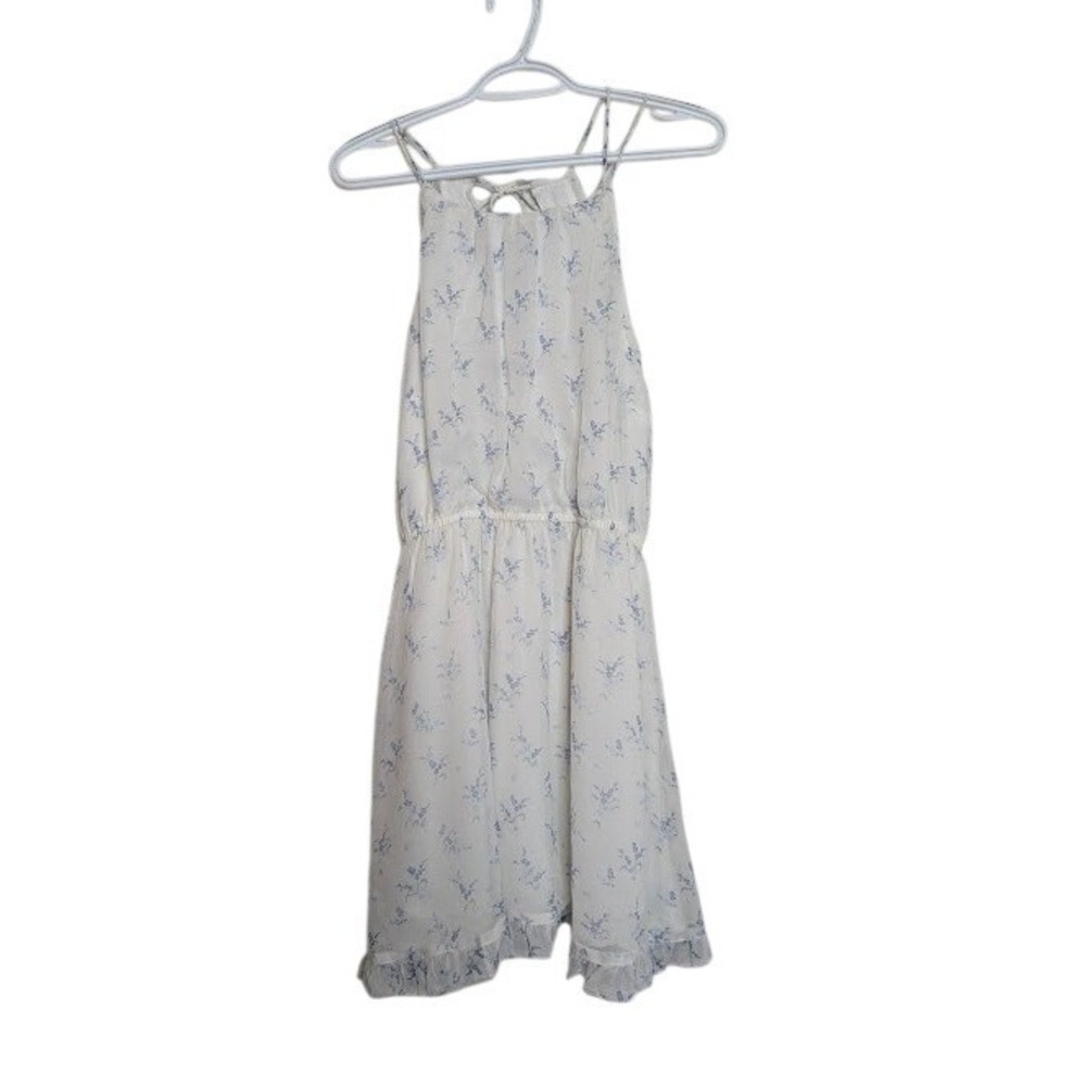 Abercrombie And Fitch Womens Size Medium Floral Mini Dress Blue White Coquette